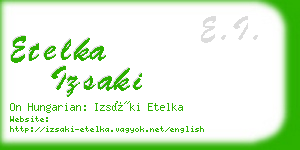etelka izsaki business card